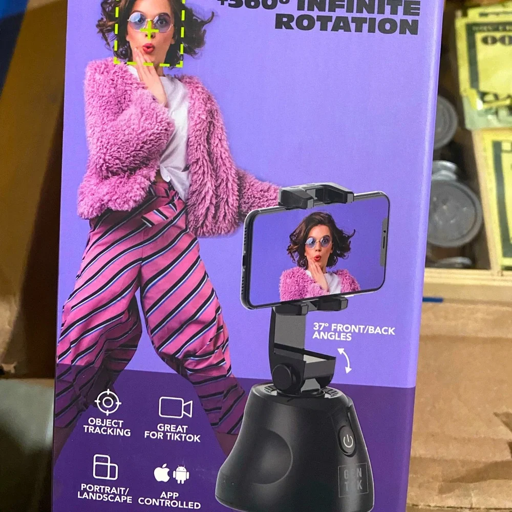 Trakcam for TikTok with face tracking 360degree infinite rotation.Brand new!